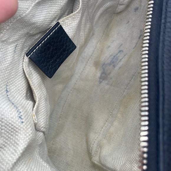 Gucci Black pebbled leather Soho Disco camera bag with tassel Rare - Picture 9 of 10